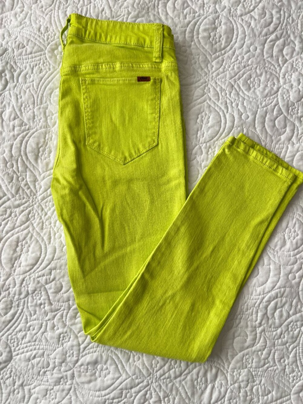 28 W Lime Skinny Else Ankle Jeans